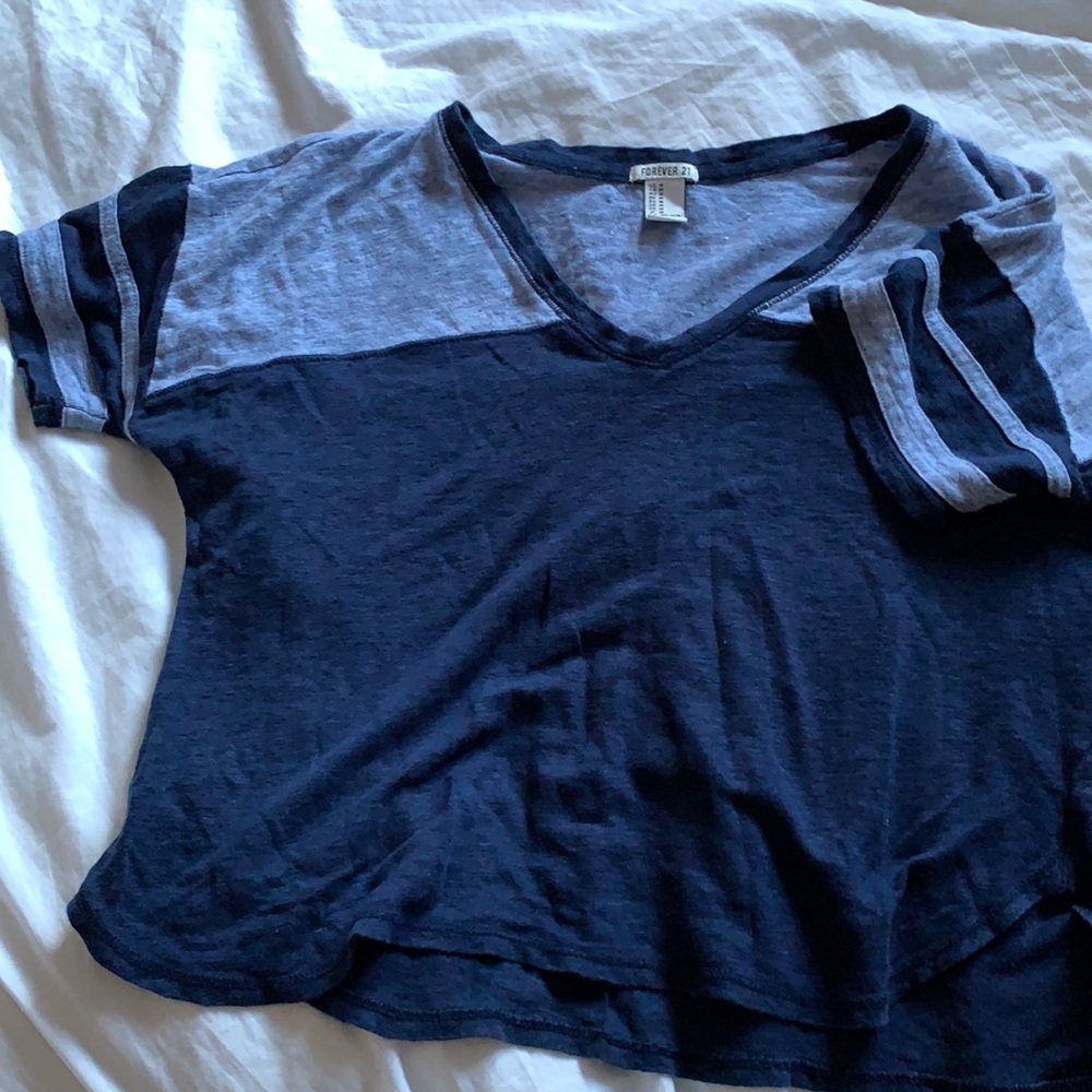 Forever 21 cropped jersey tee